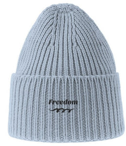 Chunky Rib Knit Beanie- Freedom