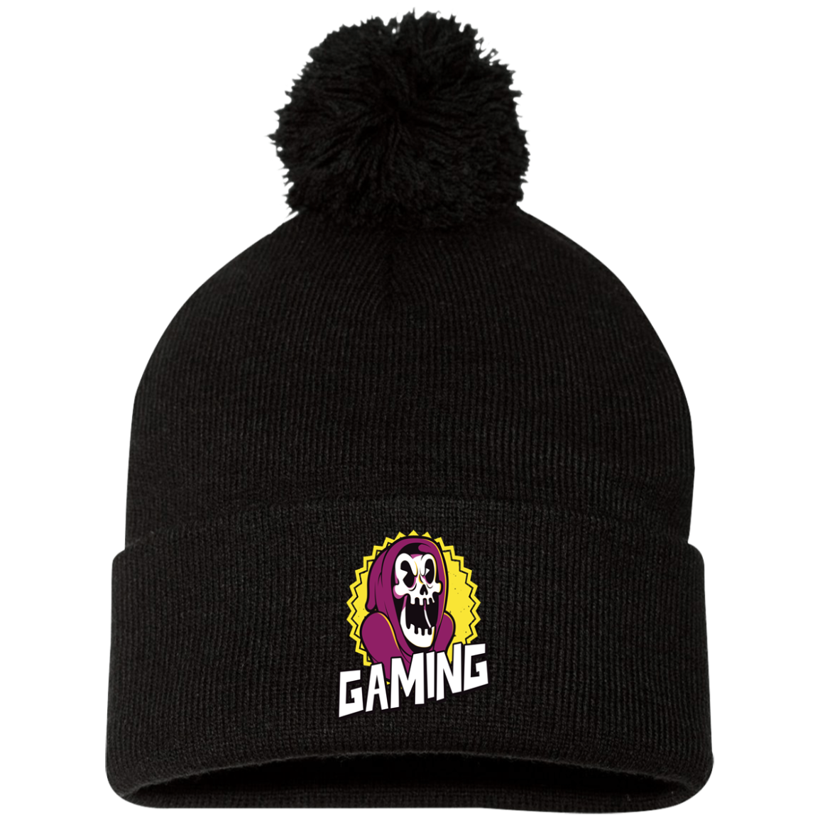 Gaming Pom Pom Knit Cap