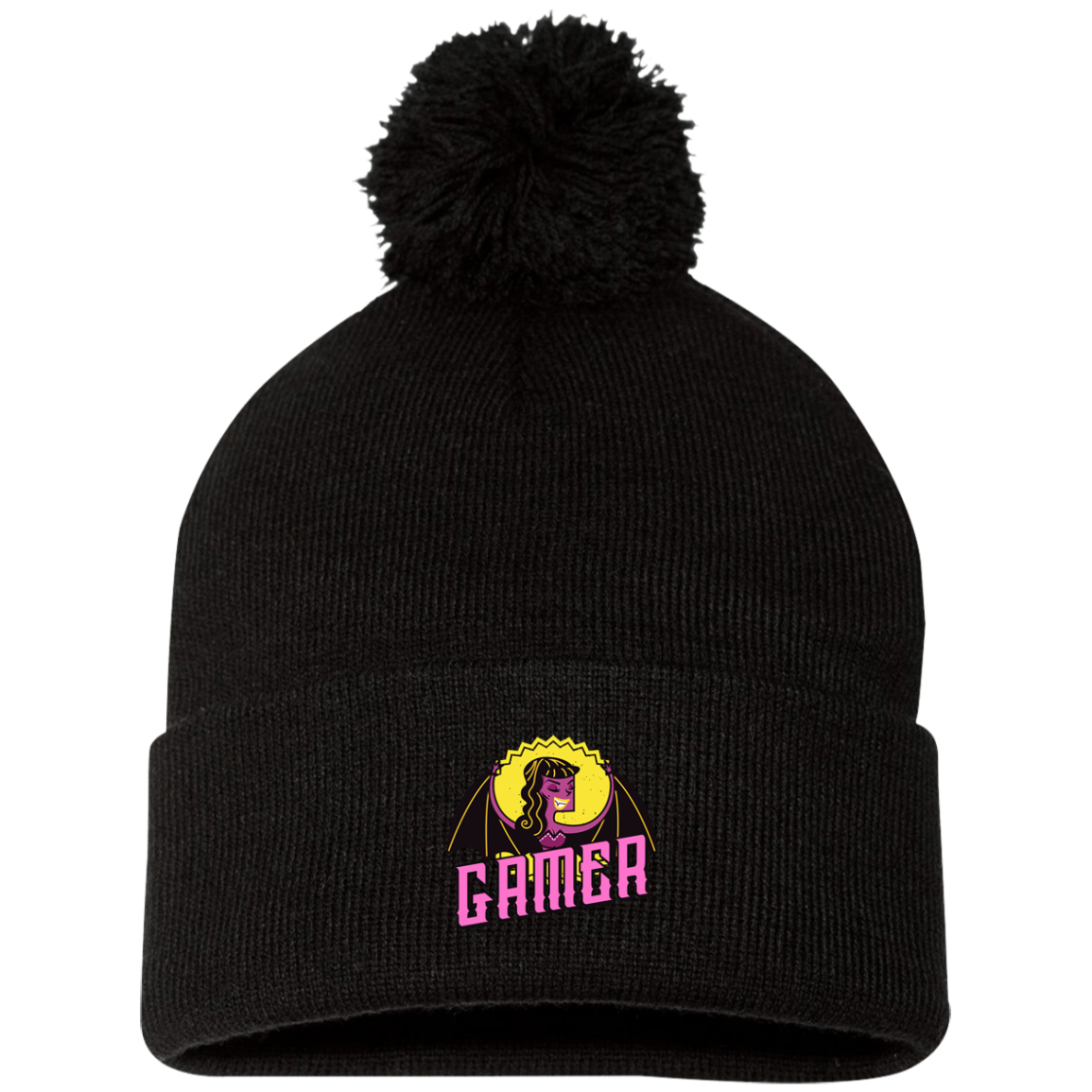 Gamer Vampire Pom Pom Knit Hat