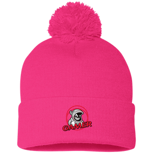 Gamer Ghost - Pom Pom Knit Beanie