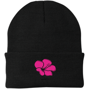 Hibiscus Flower Pink Wealth & Love - Knit Beanie