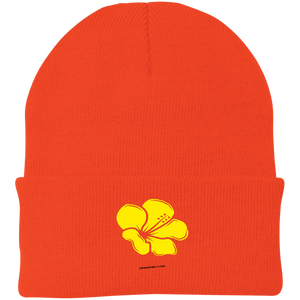 Hibiscus Yellow Flower Wealth & Love - Knit Beanie