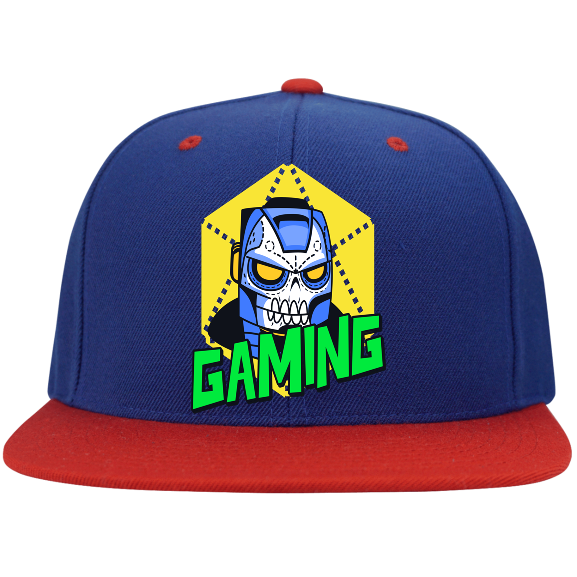 Gaming  Head Flat Bill High-Profile Snapback Hat