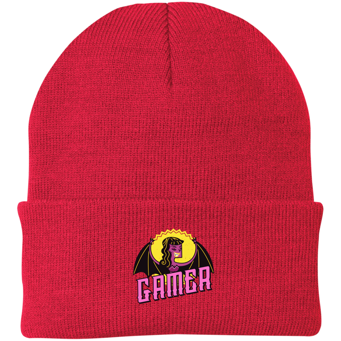 Gamer Vampire Girl Knit Cap