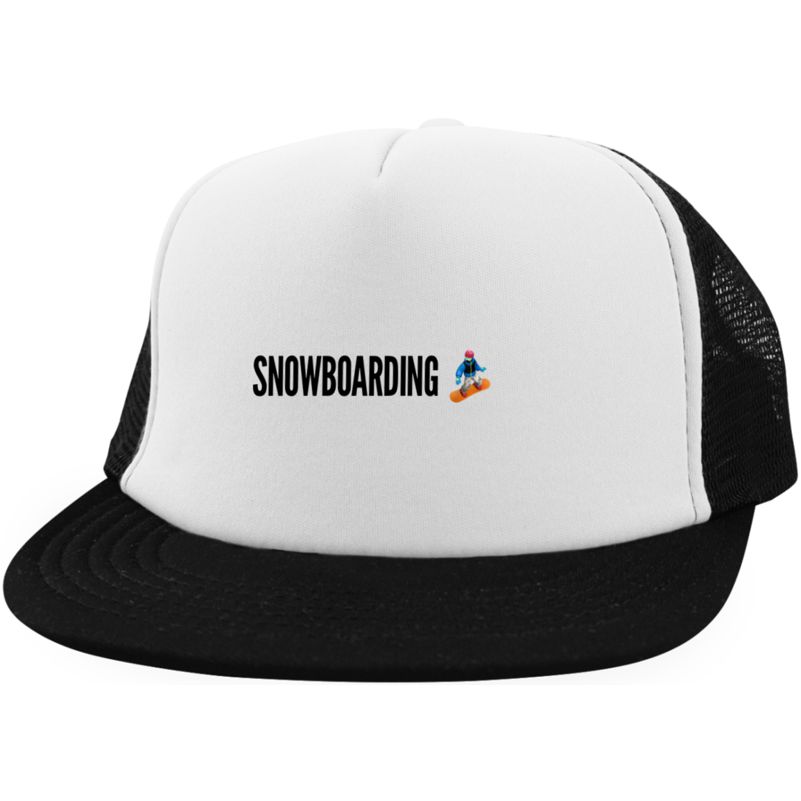 Snowboarding Trucker Hat with Snapback