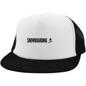 Snowboarding Trucker Hat with Snapback