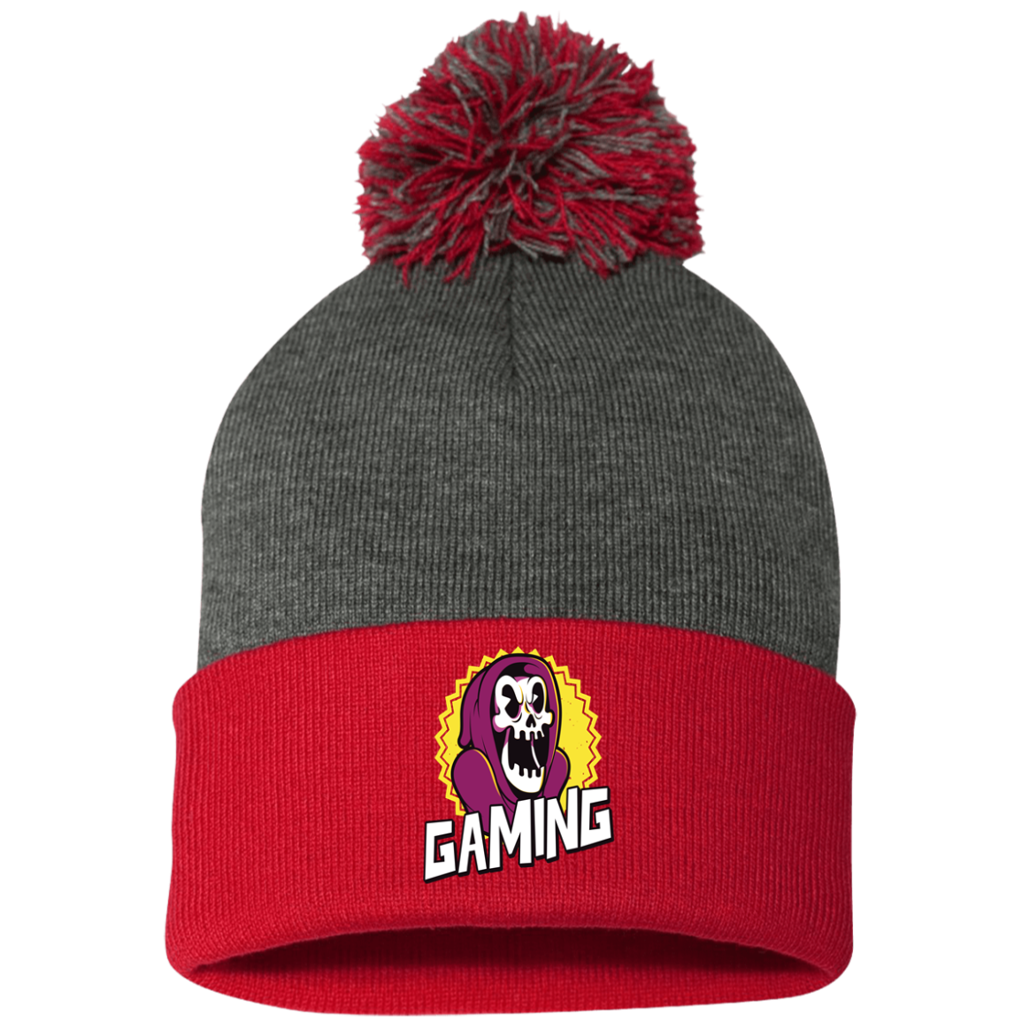 Gaming Pom Pom Knit Cap