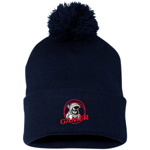 Gamer Ghost - Pom Pom Knit Beanie