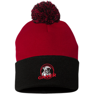 Gamer Ghost - Pom Pom Knit Beanie