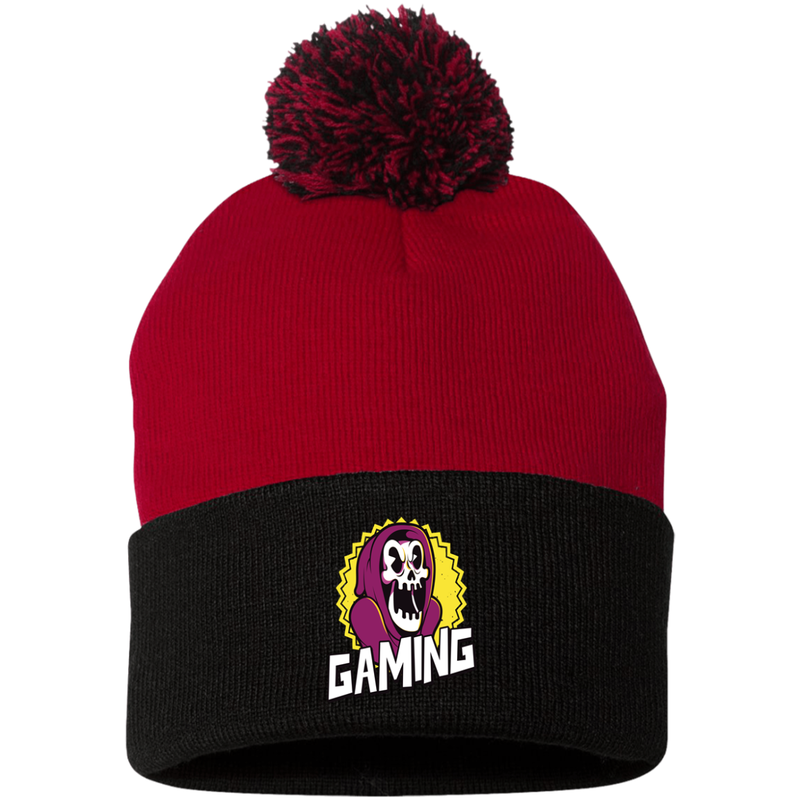 Gaming Pom Pom Knit Cap