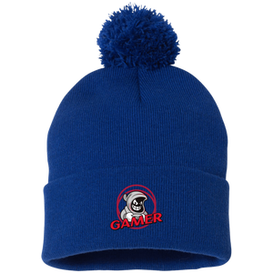 Gamer Ghost - Pom Pom Knit Beanie