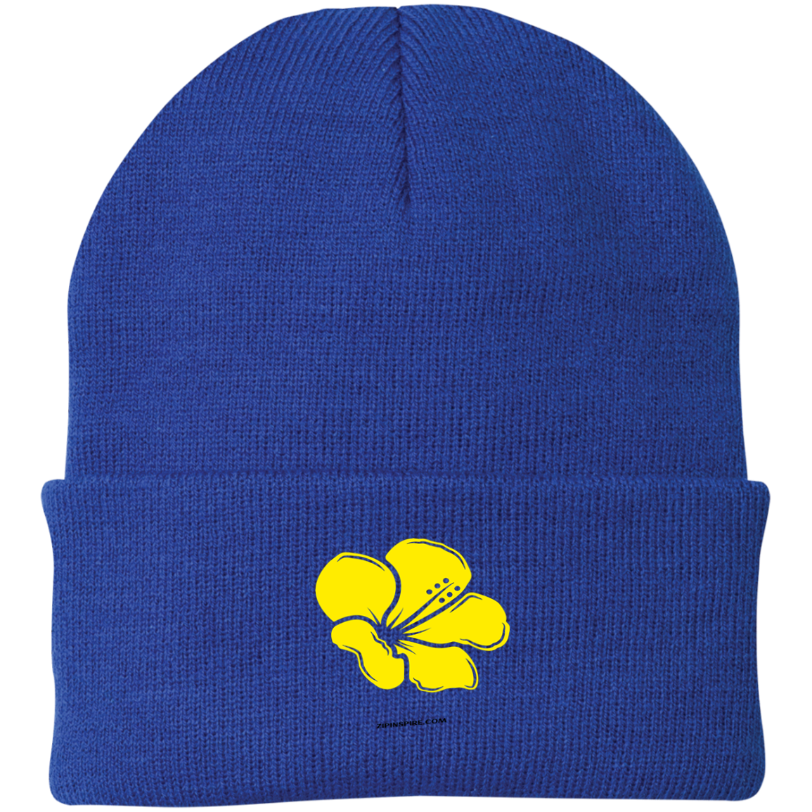 Hibiscus Yellow Flower Wealth & Love - Knit Beanie