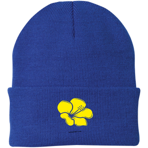 Hibiscus Yellow Flower Wealth & Love - Knit Beanie