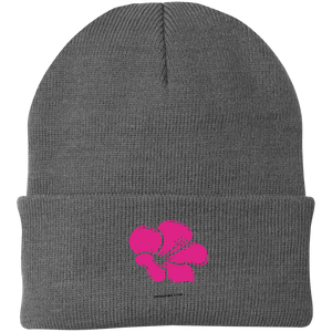 Hibiscus Flower Pink Wealth & Love - Knit Beanie