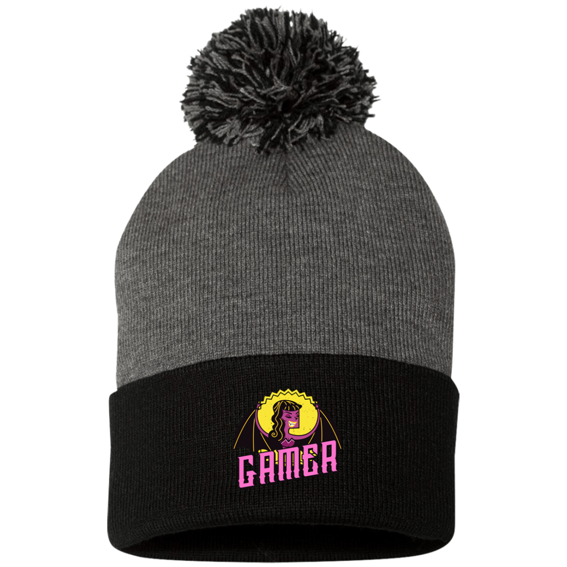 Gamer Vampire Pom Pom Knit Hat