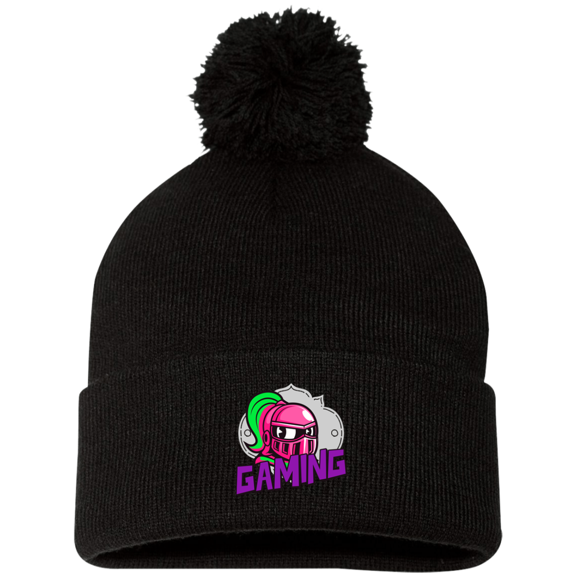 Gaming Pom Pom Knit Cap