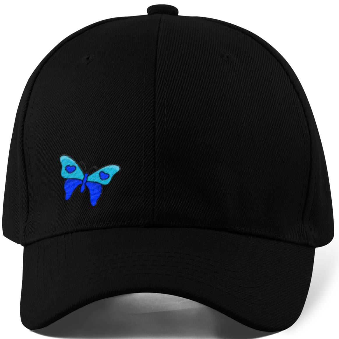 inspiring butterfly hat cap black