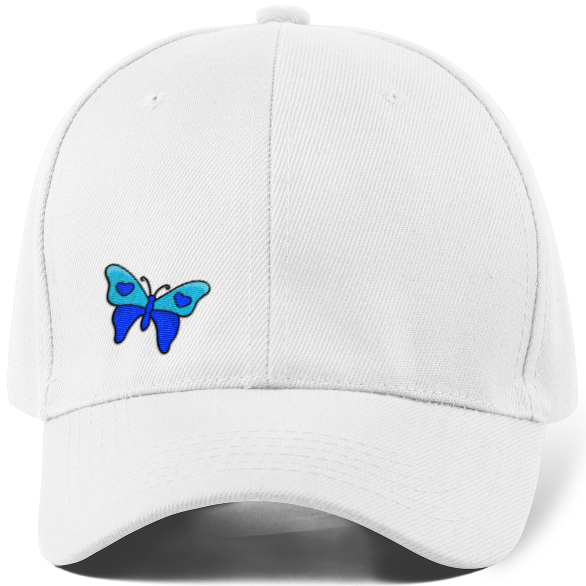 inspiring butterfly hat cap white