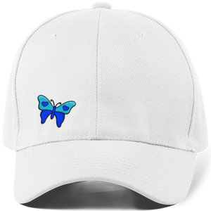 inspiring butterfly hat cap white